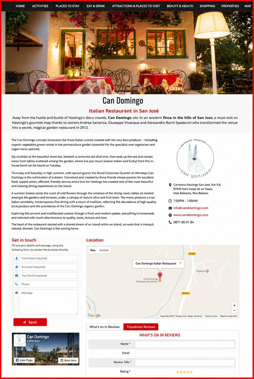 Sales Page Example when Advertise with us What's on in Reading.com